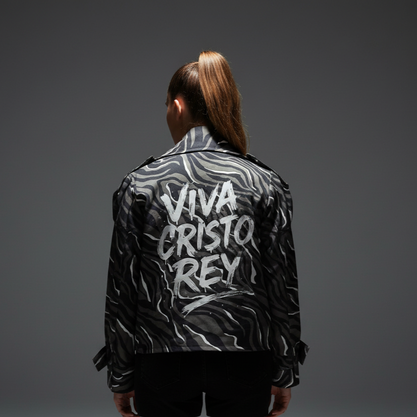 Chaqueta Verde tipo Cebra