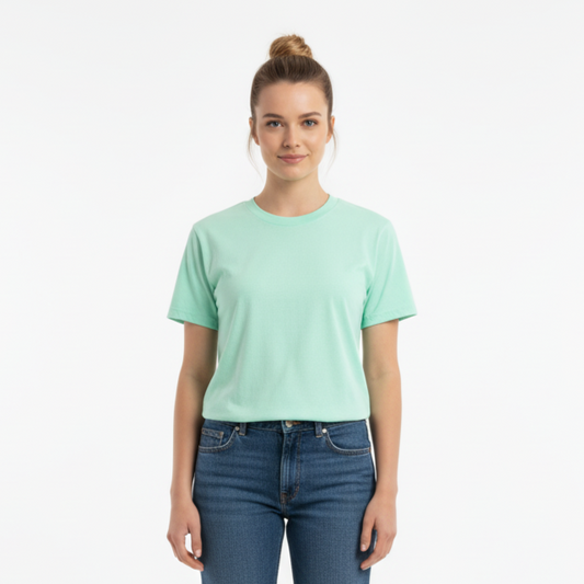 Camiseta manga corta verde menta