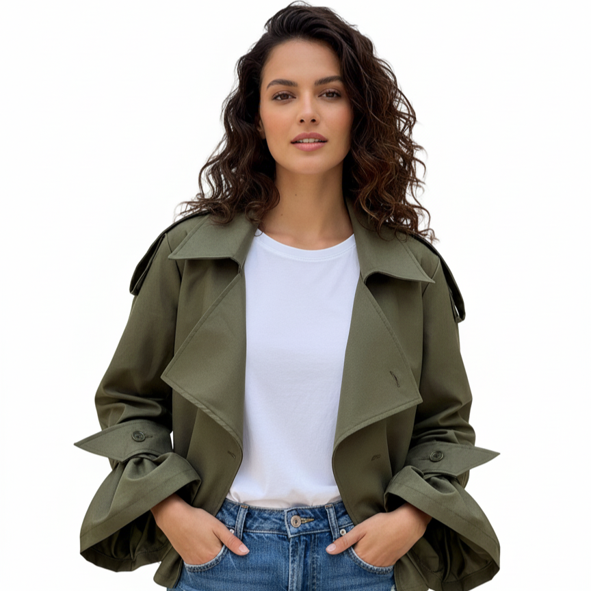 Chaqueta verde oscuro para mujer VCR
