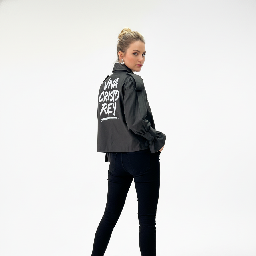 Chaqueta negra para mujer VCR