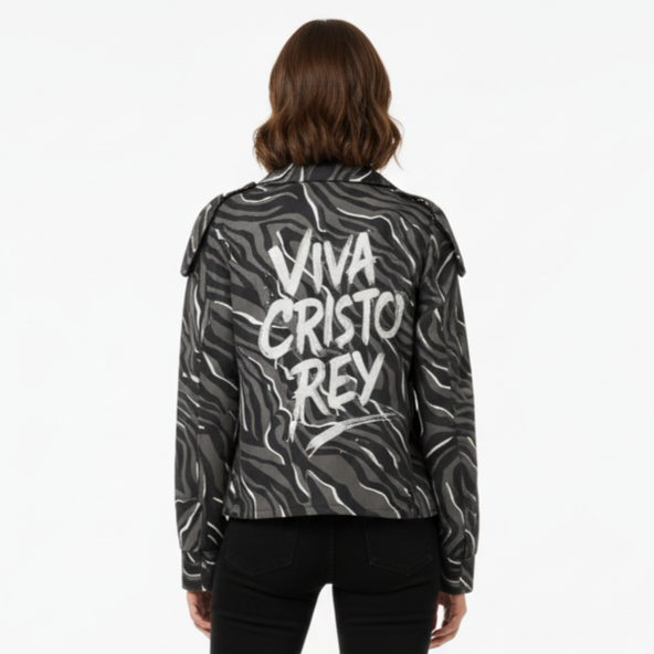 Chaqueta Verde tipo Cebra