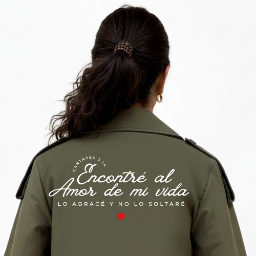 Chaqueta verde oscuro para mujer