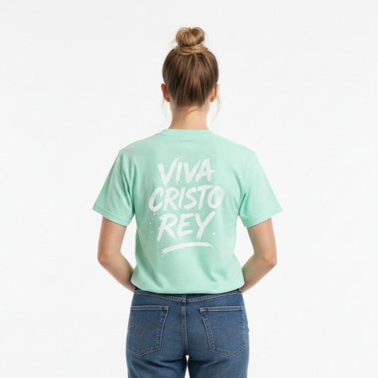 Camiseta manga corta verde menta