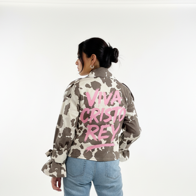 Chaqueta vaca café para mujer VCR