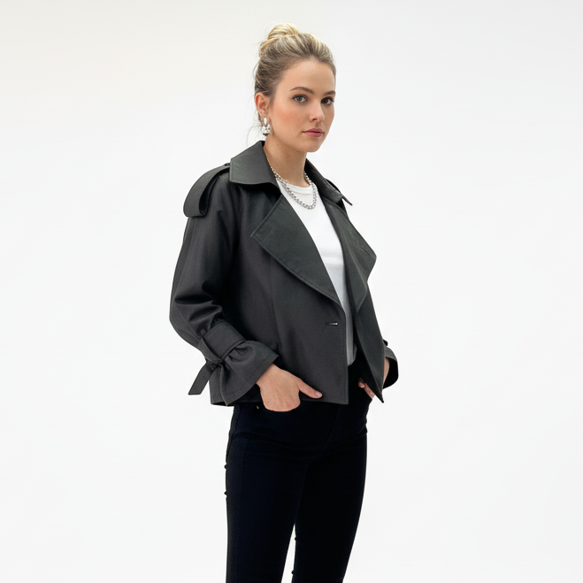 Chaqueta negra para mujer VCR