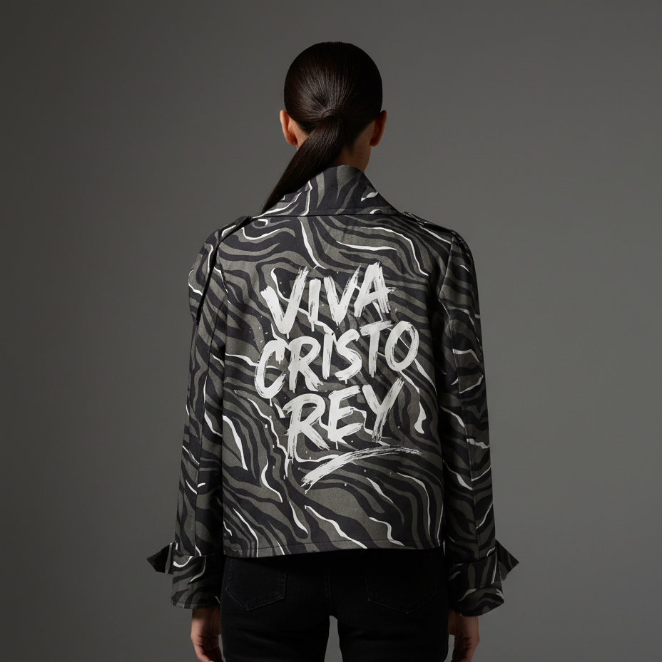 Chaqueta Verde tipo Cebra