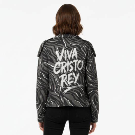 Chaqueta Verde tipo Cebra
